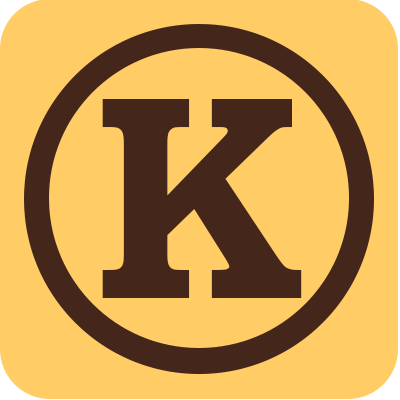 Known logo: A Circled K, with a yellow background